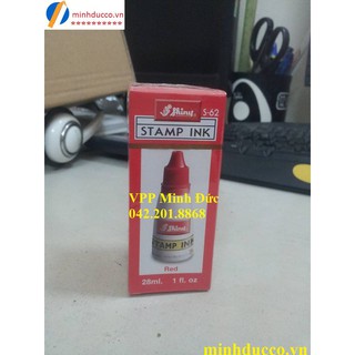 Mực dấu Shiny xanh, đỏ, đen - 28ml (dung cho dấu tên, dấu công ty, tampon)