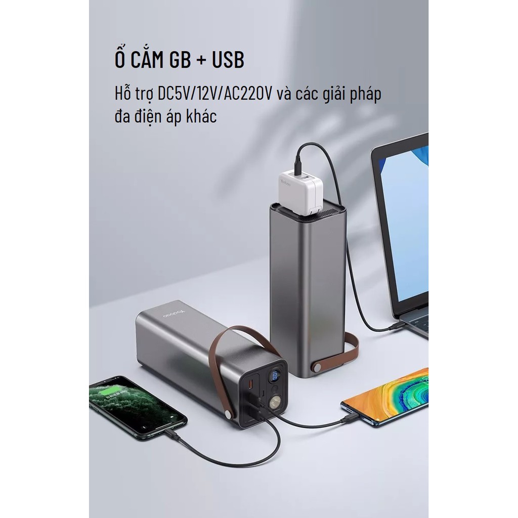 Pin Sạc dự phòng 46200mAh PD3.0 &amp; QC3.0 220V cho điện thoại, máy tính bảng, máy chiếu Yoobao EN1 Yo_6096