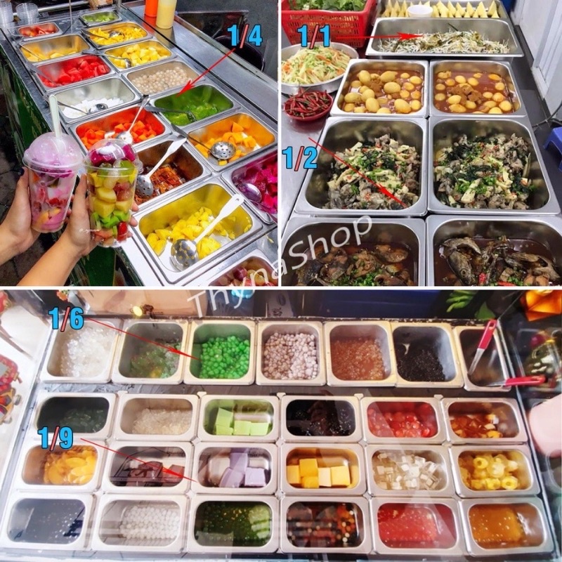 Khay đựng thạch, sương sáo, topping chè, trà sữa trân châu