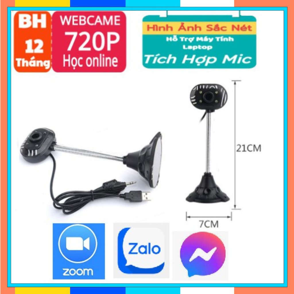 Webcam Học Online, Camera Học Trực Tuyến Giá Rẻ,webcam Có Mic Hình Ảnh Sắc Nét 720p Bảo Hành 12 Tháng