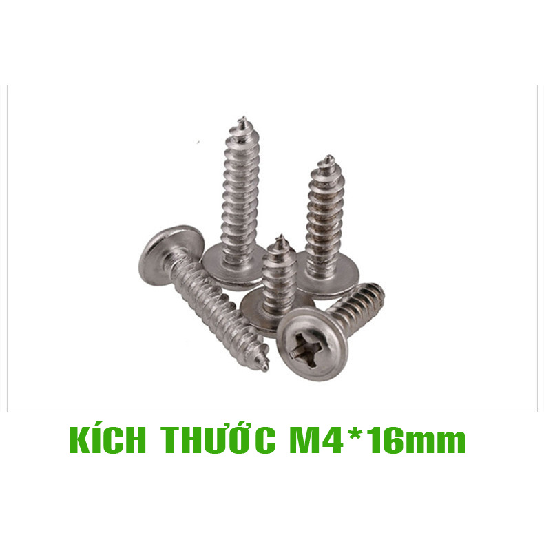 50 con Ốc Vít gỗ INOX 304 Bake chống gỉ siêu bền M4*16mm phù hợp DIY Thùng loa âm thanh