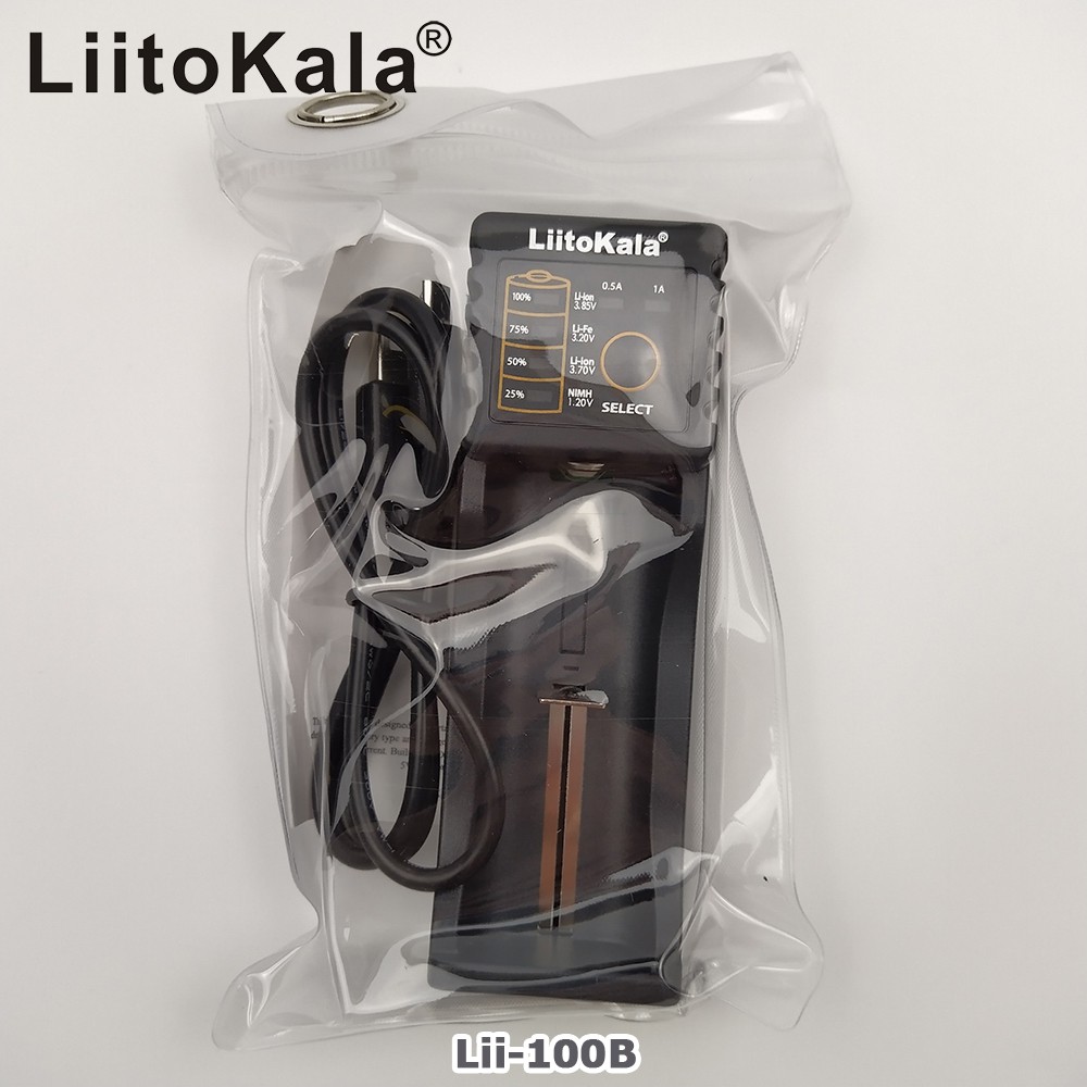 Sạc pin Liitokala Lii-100 đa năng USB Lii-100B cho pin AA AAA 18650 26650 14500 1.2V 3.2V 3.6V 3.7V 3.85V