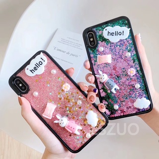 ốp điện thoại Kim Tuyến Nước Hình Thỏ Đáng Yêu Cho Oppo A53 A92S A92 A52 A31 A91 Reno 4 Pro Reno 4 Reno 3 Pro 2 A9 2020 A5 2020 K3 F11 F11 Pro A7 A5S A12 A3S F9 F7 F5 F3 F1S