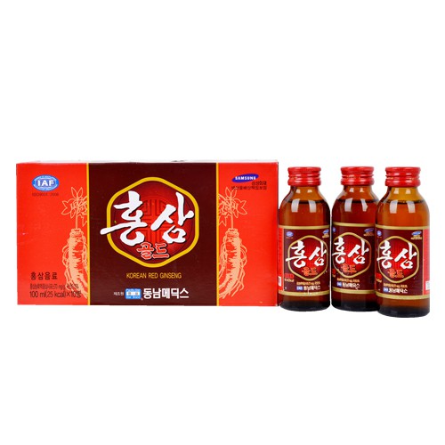 Nước hồng sâm Korean Red Ginseng 100 ml (1 hộp 10 chai).