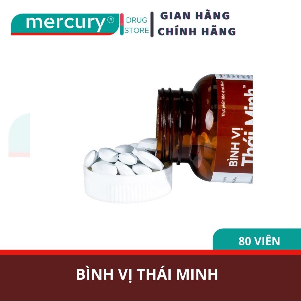 Viên Uống Bình Vị Thái Minh Hỗ Trợ Giảm Acid Dịch Vị & Bảo Vệ Niêm Mạc Dạ Dày 80 Viên