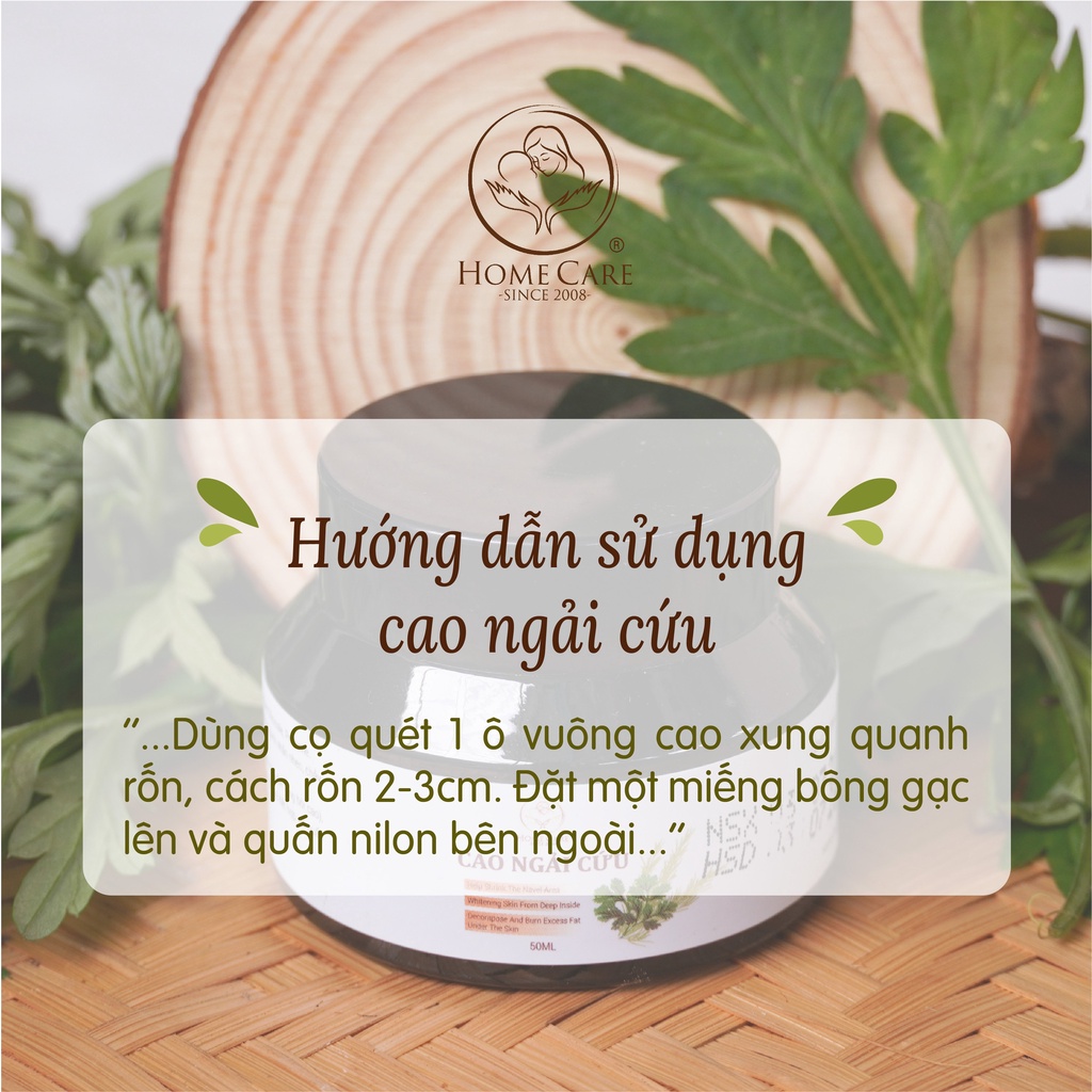 Cao ngải cứu Home Care giảm nhăn làm săn gọn bụng sau sinh - hũ 50g dạng cao