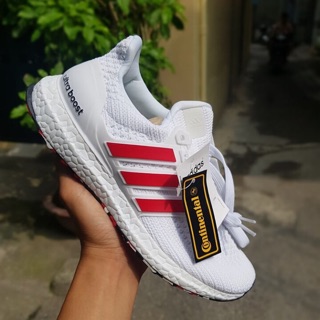 TẾT🌺 SALE Giày HOT Giày Ultra Boost trắng kẻ đỏ đế hoa xịn xò 2020 ' ^ ` ^ ' !