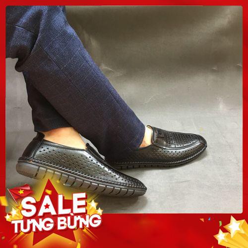 SIÊU SALE Giày lười hè nam da bò thật bảo hành da 1 năm DA THẬT -GIÁ CHẤT