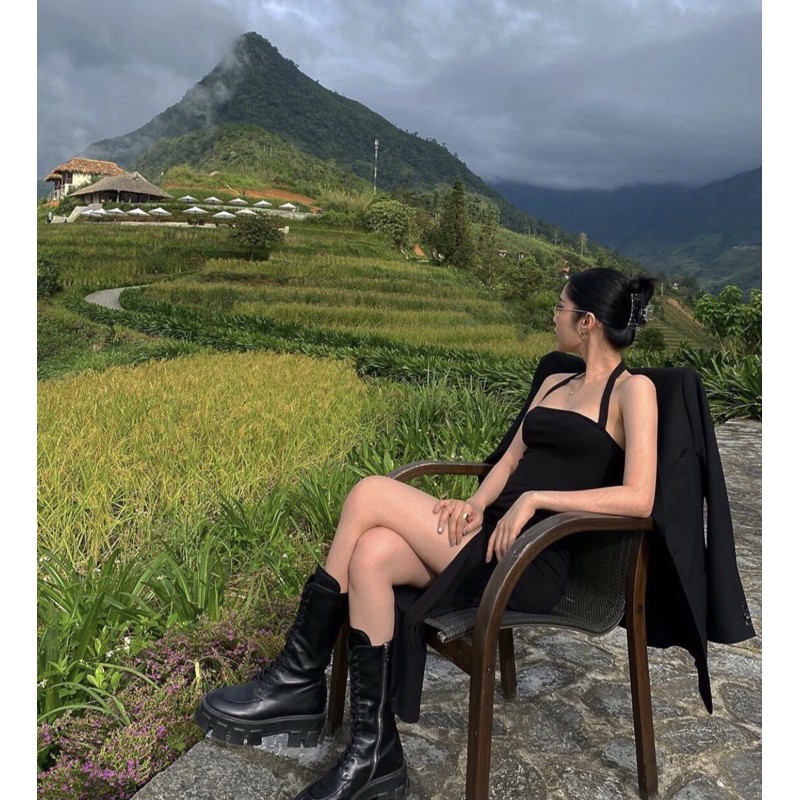 [Mã SKAMSALEP6 giảm 10% tối đa 100K đơn 150K] Váy Body halter xẻ tà 1 bên, váy ôm body, váy ôm, đầm mùa hè | BigBuy360 - bigbuy360.vn