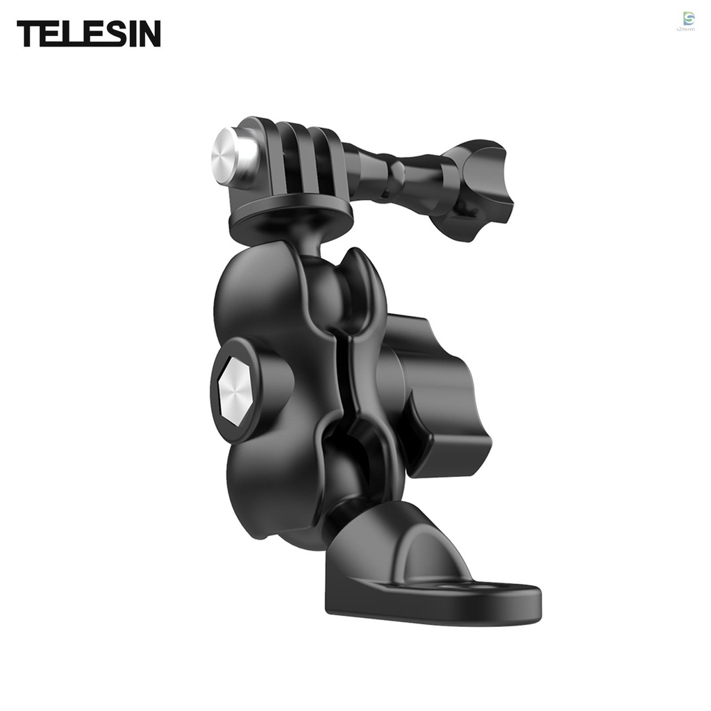 TELESIN Giá đỡ gắn gương chiếu hậu xoay 360 độ cho GoPro Hero 9/8/7/6/5
