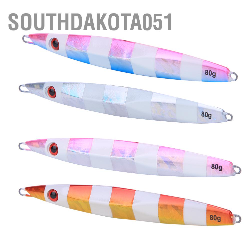 Southdakota051 80g Jigging Quick Sinking Noctilucence Fish Lure Bait Saltwater Fishing Tool
