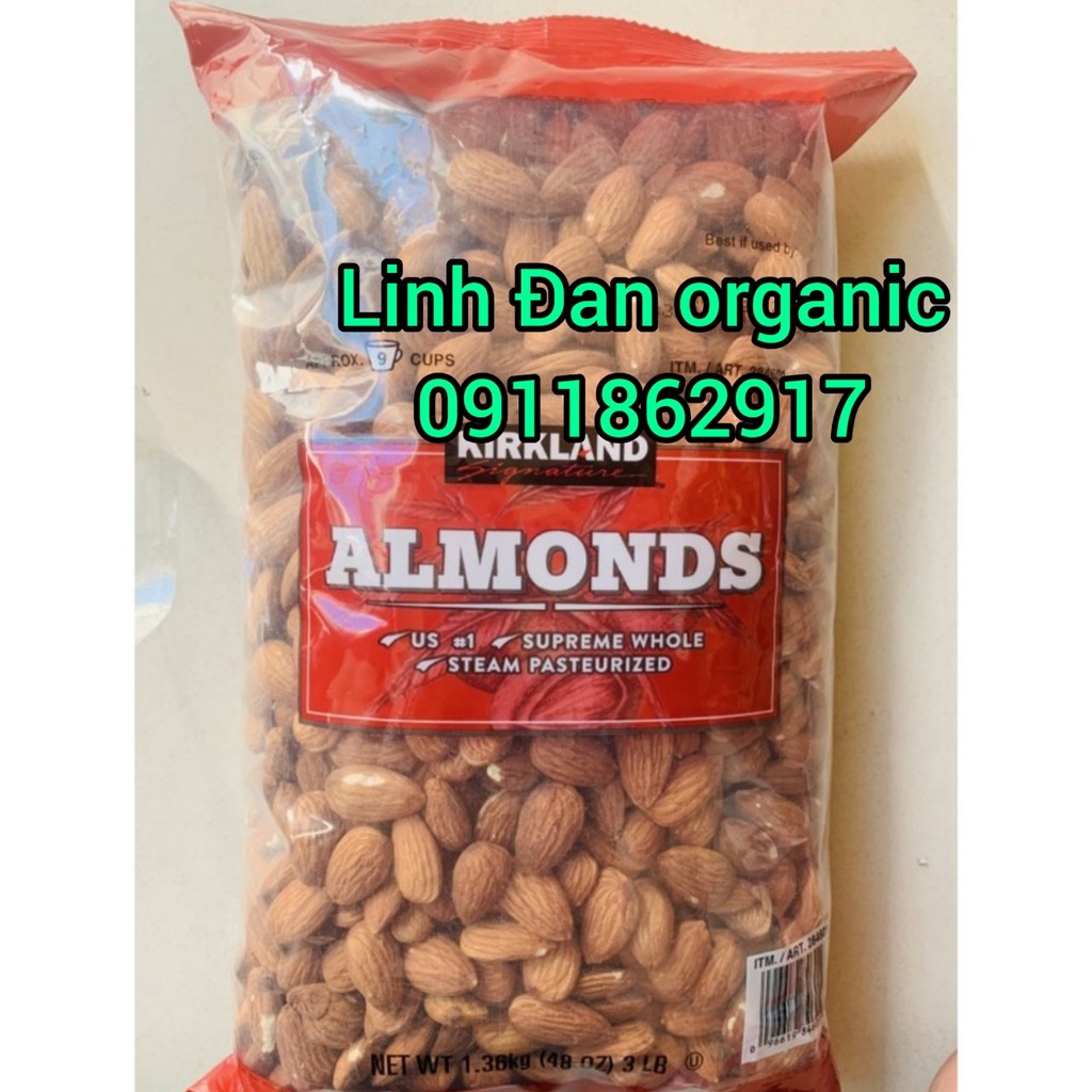 (MỚI 2023) HẠT HẠNH NHÂN MỸ KIRKLAND ALMONDS 1,36KG GIÒN, THƠM, NGON, NGUYÊN VỊ