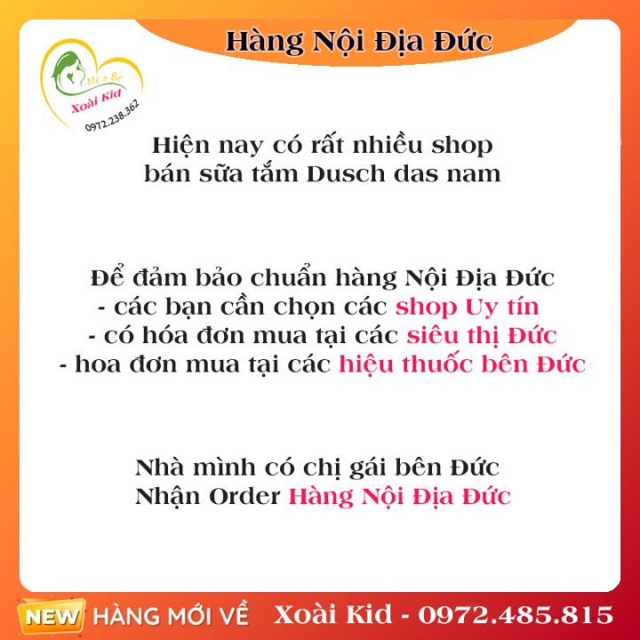 Sữa tắm gội 2in1 DUSCHDAS cho Nam và Nữ của Đức 250ml