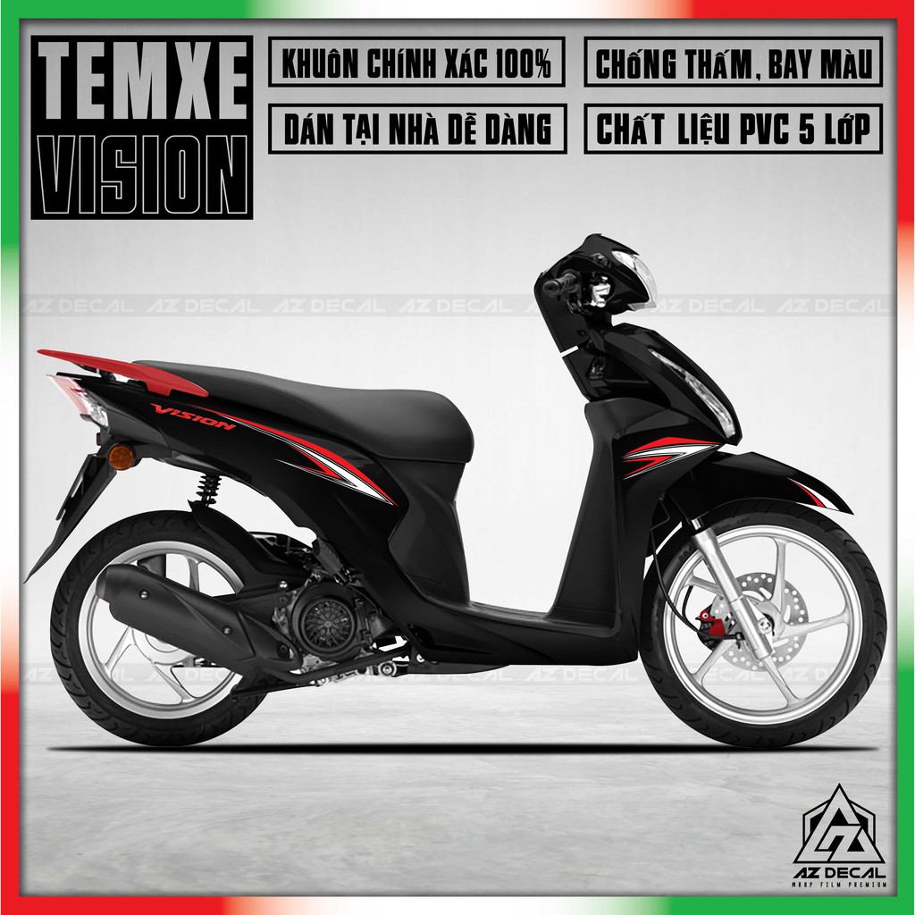 Tem Xe Vision | VS152012TC | Chất Liệu Vinyl Cao Cấp, Khuôn Sẵn, Dễ Dán Tại Nhà