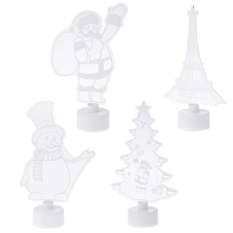 Đèn LED Ban Đêm Hình Ông Già Noel 3D Thay Đổi Màu Sắc