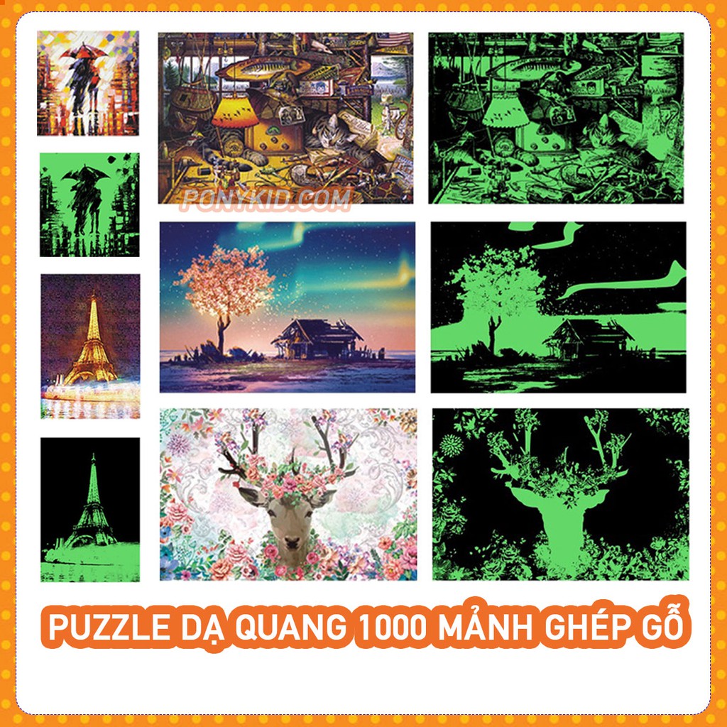 Tranh Ghép Hình 1000 Mảnh Gỗ KT 75x50cm Có Dạ Jigsaw puzzles/Tranh Xếp Hình Tư Duy/Bộ xếp hình Cho Bé Từ 7 Tuổi