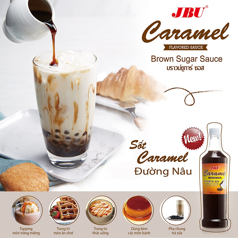 Sốt Caramel Đường nâu