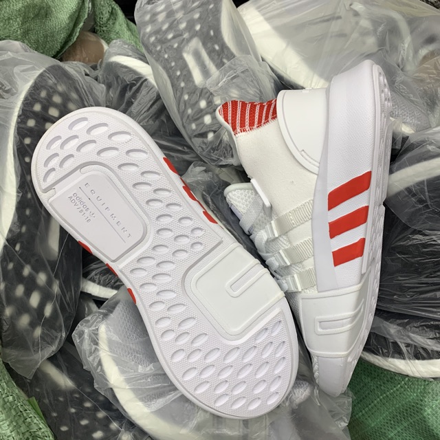 SALE Xả Xả | Xả Xả| HOT THANH LÝ- Giầy EQT trắng đỏ 1:1 ( full box + free ship ) 2020 Có Sẵn 🍀 - ₃ . * #