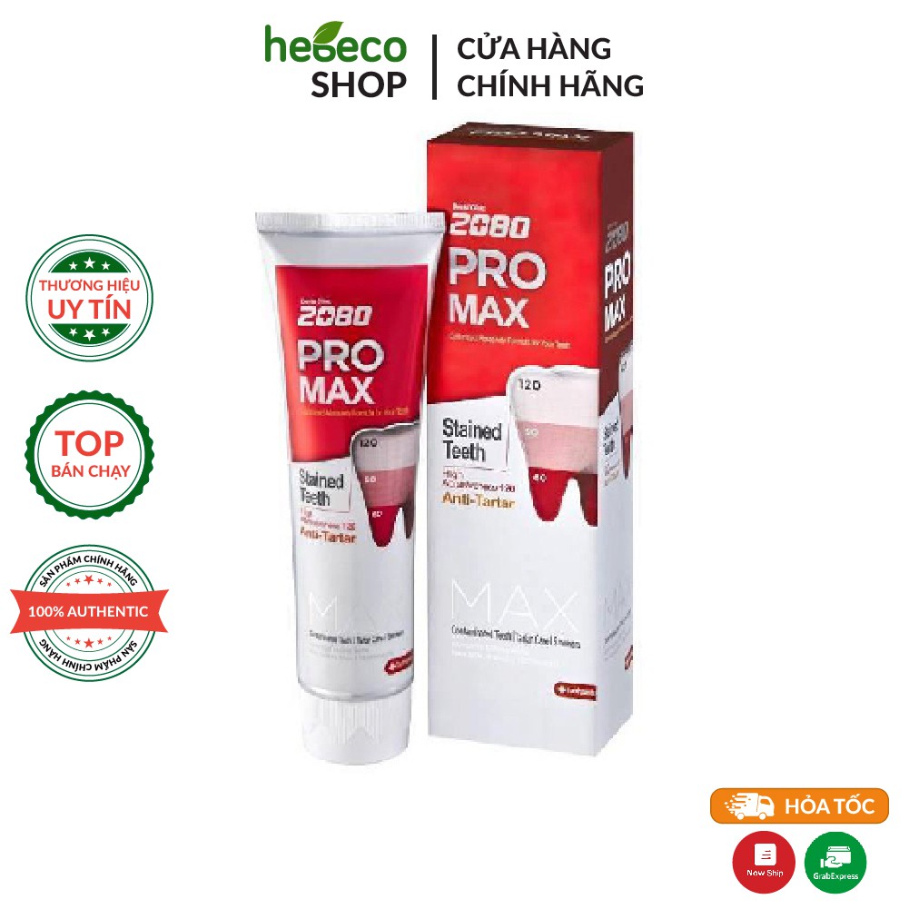 Kem đánh răng cao cấp chuyên biệt chống ê buốt răng nhạy cảm nhẹ 2080 PRO MAX SENSITIVE 125g - Hàn Quốc Chính Hãng