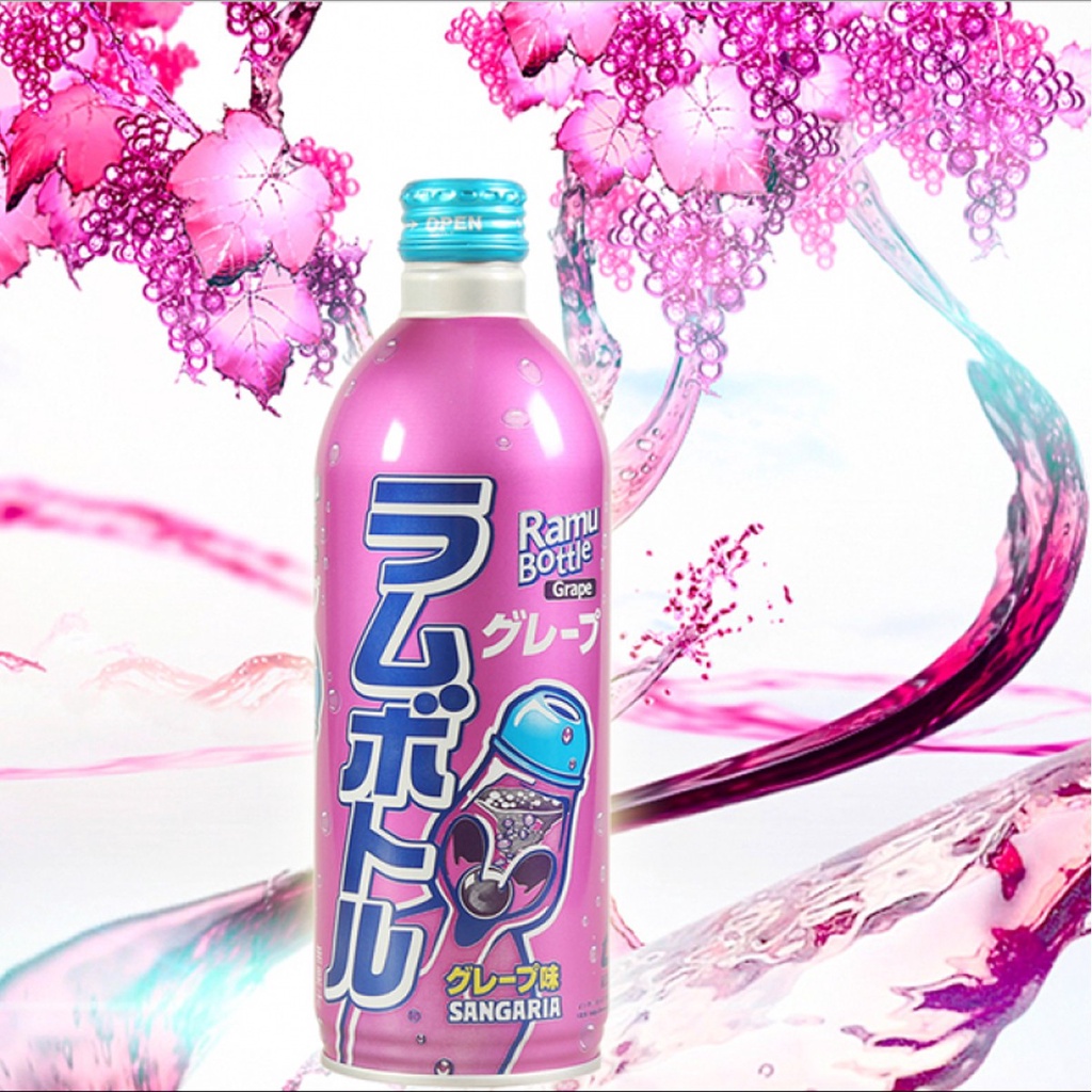 Nước giải khát Sangaria vị nho chai 500g - Nhật Bản