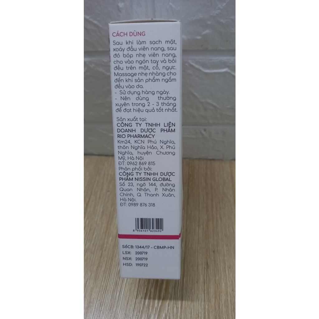 Viên bôi tái tạo da ORIGINAL- 9CF Collagen, vitamin E, Coenzym Q10 . Vỉ 10 viên