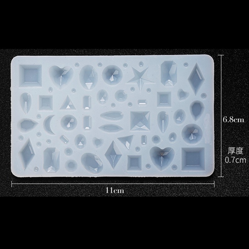 Gem Silicone Khuôn Crystal Epoxy AB Keo UV Keo DIY Công cụ Hoa khô Trang sức Chất liệu Mặt dây Bông tai