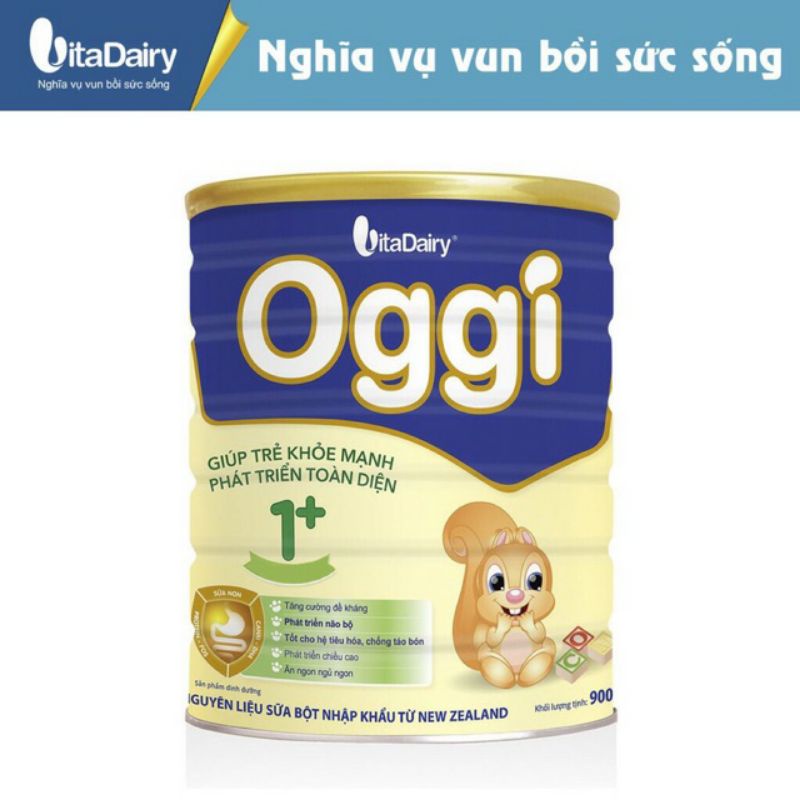 Sữa bột Oggi 1+ 900g - Giúp trẻ khoẻ mạnh, Phát triển toàn diện