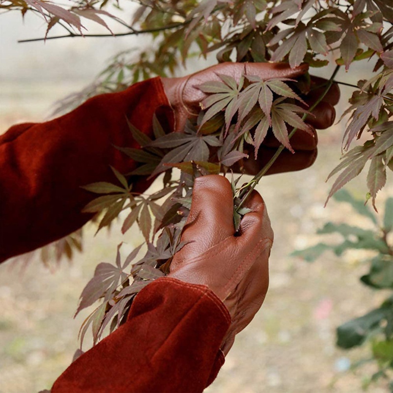 Găng Tay Làm Vườn Bằng Da Cừu Chống Đâm Thủng Cho Nam Và Nữ