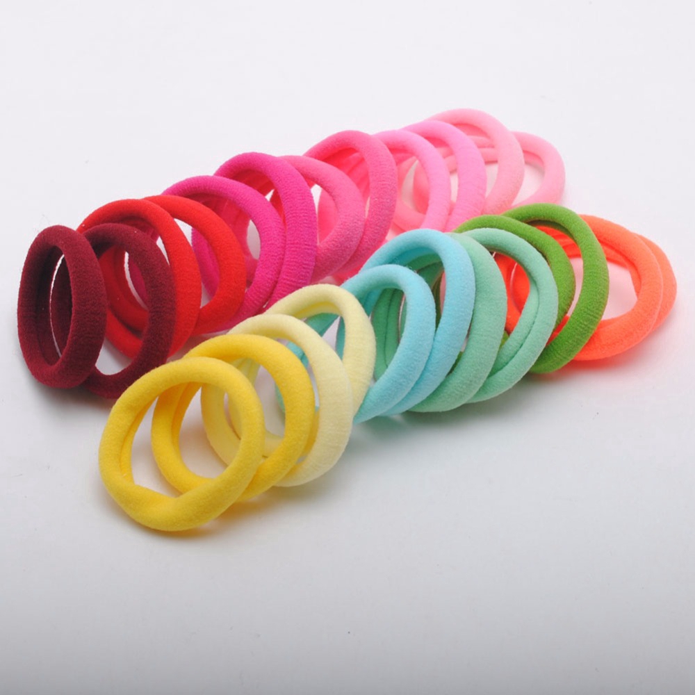 We Flower 10PCs Colorful Hair Tie Rope Scrunchie Korean High Elastic Rubber Band Girls Ponytail Holder