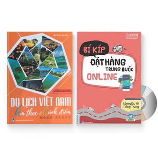 Sách - Combo 2 sách: Bí Kíp Đặt Hàng Trung Quốc Online + Du lịch Việt Nam – Ẩm thực và cảnh điểm + DVD quà tặng