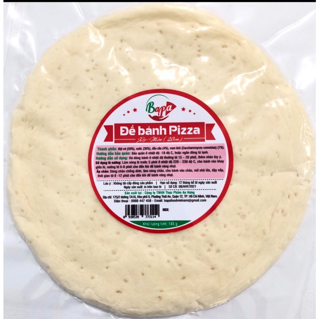 Đế Pizza Bapa, size 20cm