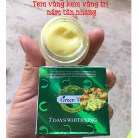 25g_kem trà xanh Trắng Da 7 Ngày Green Tea