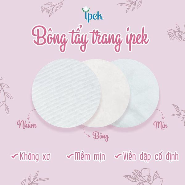 Bông tẩy trang IPEK Thổ Nhĩ Kỳ 120 + 30 miếng