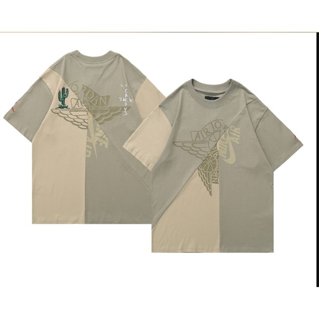 Áo thun ngắn tay họa tiết Air Jordan 6 x Travis Scott phối màu cá tính thời trang