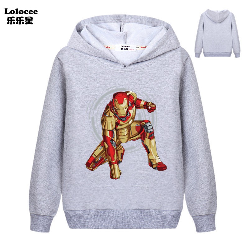 MARVEL Áo Hoodie In Hình Iron Man 3d Cá Tính Cho Bé Trai