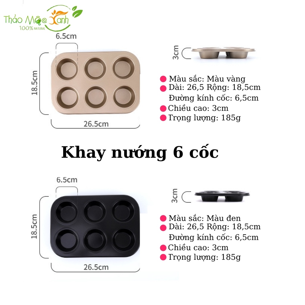 Set 5 Khuôn Nướng Bánh Chống Dính Cao Cấp Chất Liệu Thép Carbon