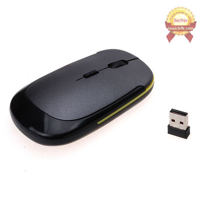 Chuột quang không dây siêu mỏng wireless mouse 2.4GHz có nút chỉnh DPI (Mỏng 2cm)