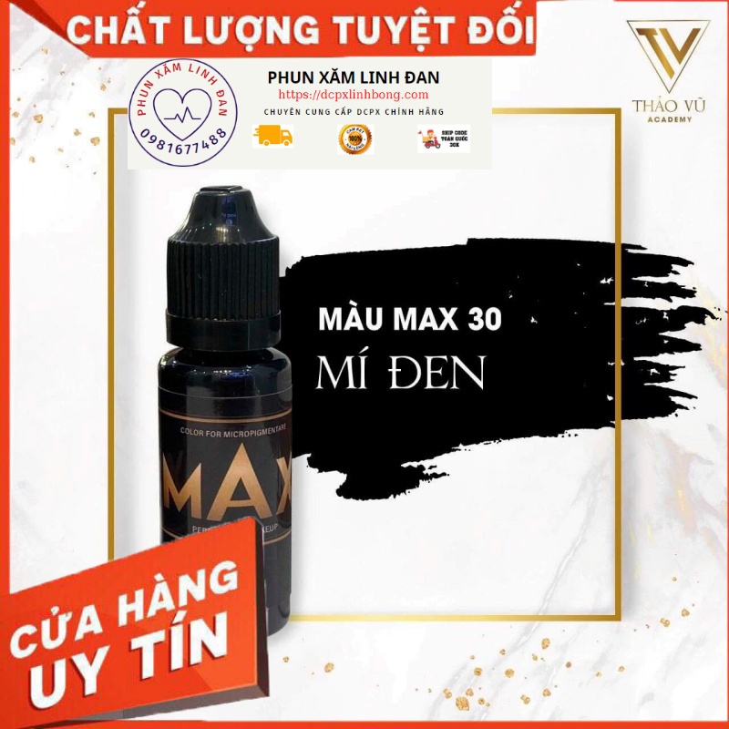Mực MAX Phun Xăm Hữu Cơ  Siêu Bám 👄Môi 12ML 👍 Mày 18ML 👍Chính Hãng
