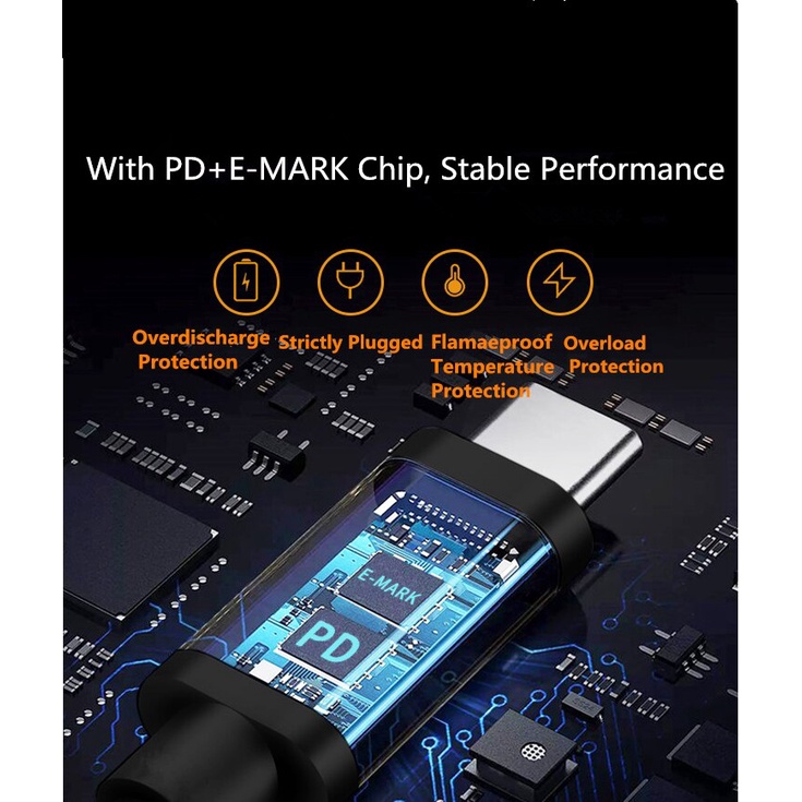 Cáp chuyển đổi 100w USB type C sang 4.5x3.0mm Dc Pd cho laptop Hp