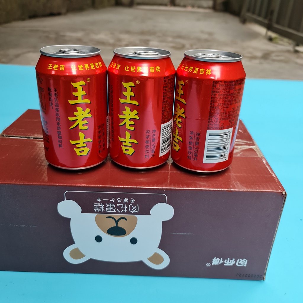 Trà sâm thảo mộc WangLaoJi hộp 24 lon - Đồ ăn vặt cô nương béo
