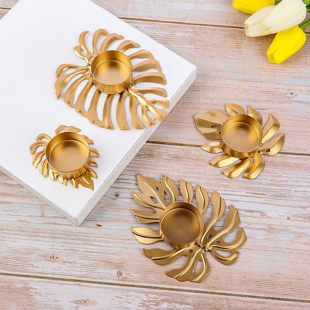 Giá Đỡ Nến Hình Chiếc Lá / Rùa Độc Đáo Trang Trí Nhà Cửa /|Khung Sắt Rèn Luyện Phong Cách Hiện Đại Màu Xanh Lá Cây