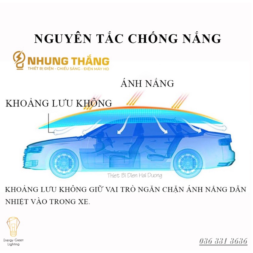 Ô Che Nắng Ô Tô - Dù Che Mưa Nắng Xe Hơi Cao Cấp - Dài 4.2m,4.6m - Giảm Nóng Hiệu Quả - Đóng Mở Bằng Tay - Màu Random