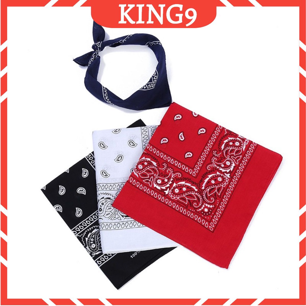 Khăn vuông badana chất liệu cotton kích thước 55*55 phụ kiện quà tặng king9