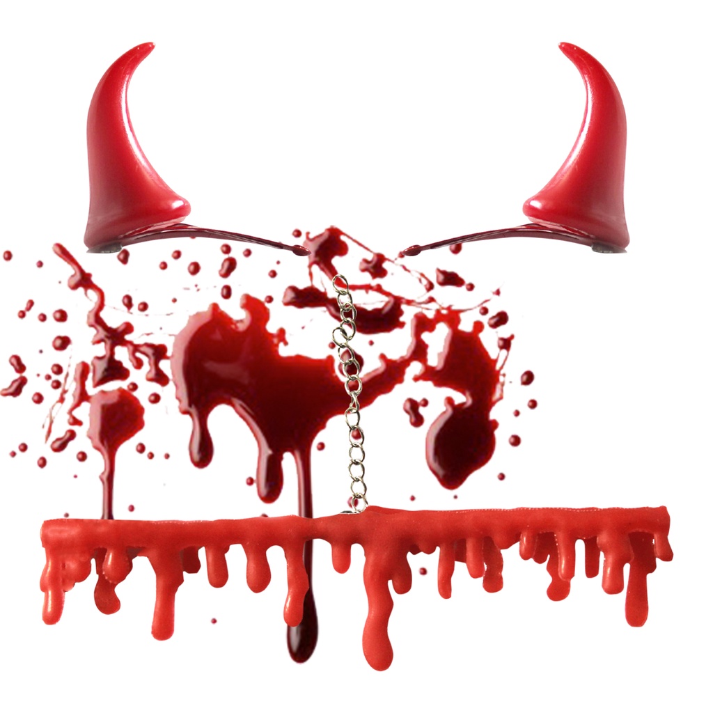 Bộ Phụ Kiện Hóa Trang Halloween Gồm Kẹp Tóc / Vòng Cổ / Kẹp Tóc