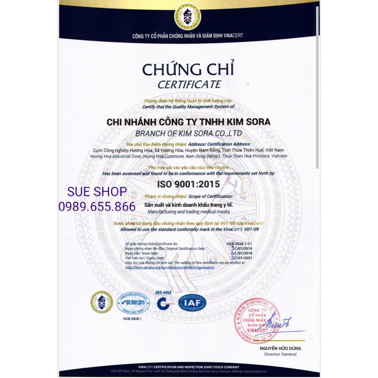 Khẩu trang xuất Nhật Kim Sora - Chất lượng vượt trội - Tiêu chuẩn Nhật Bản