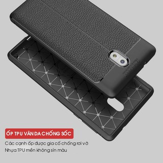 Ốp chống sốc vân da cho Nokia 3