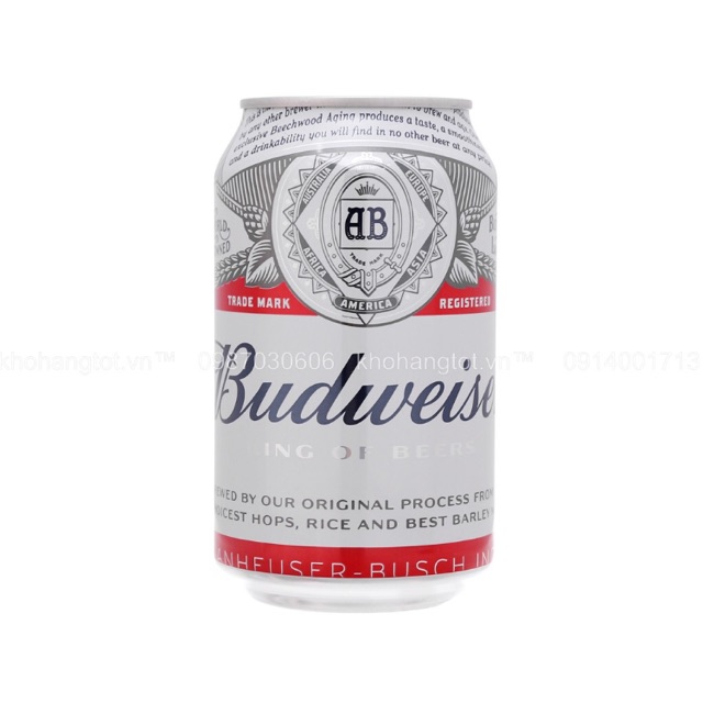 Lon bia Budweiser 330ml