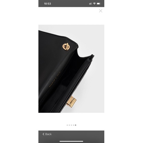[Auth] Túi trám nữ Charles Quilted Turn-Lock Evening Clutch(CK2-70680973-4)