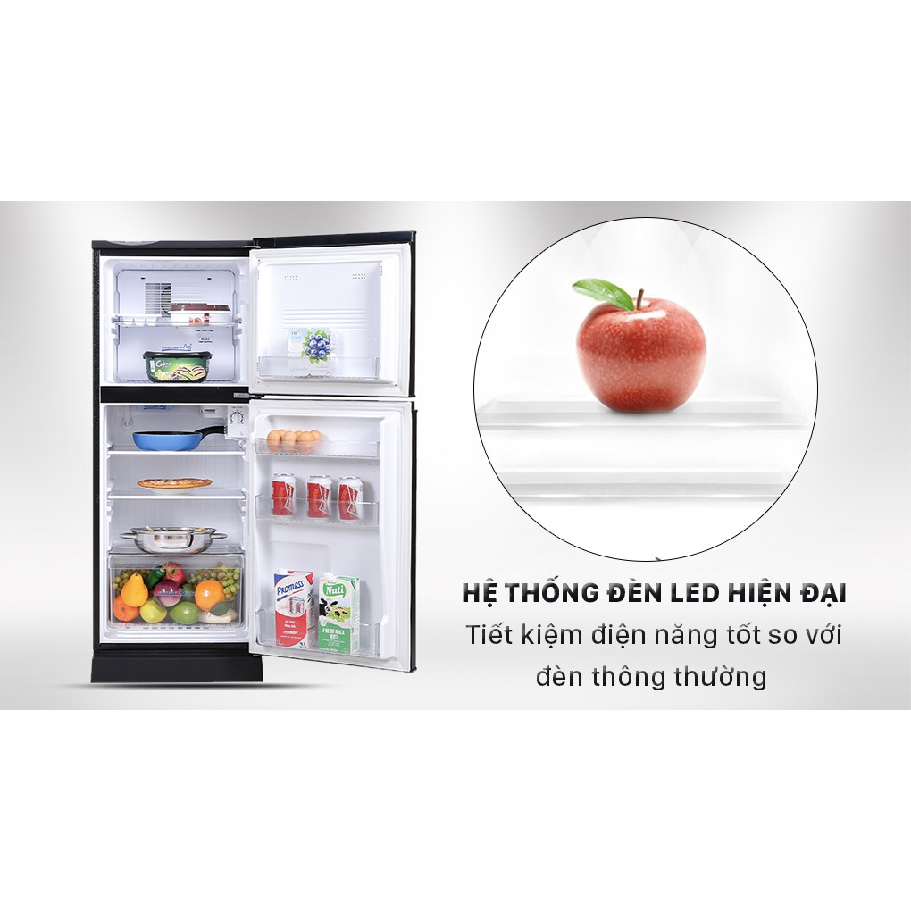 Tủ lạnh Aqua 130 lít AQR-T150FA(BS) ĐEN GƯƠNG