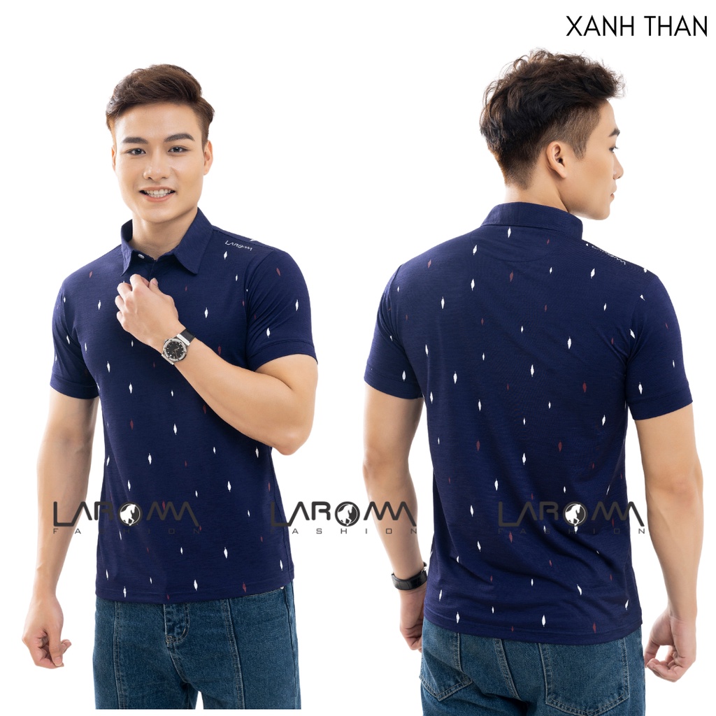 Áo polo nam thể thao họa tiết Laroma